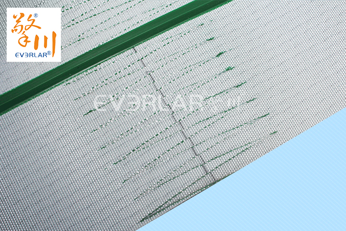 綠色PVC輸送帶加雙導條