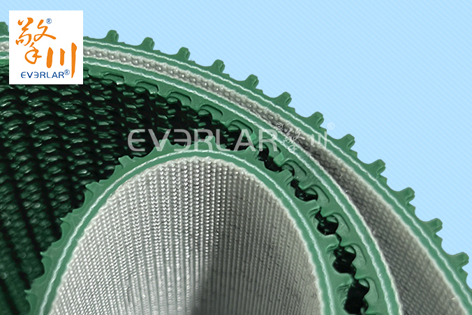 綠色PVC花紋帶防滑耐磨食品加工行業(yè)自動化包裝線輸送帶廠家定制