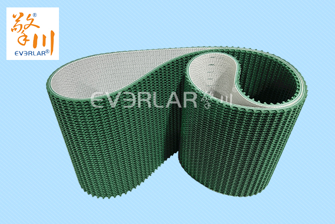 綠色PVC花紋帶防滑耐磨食品加工行業(yè)自動化包裝線輸送帶廠家定制