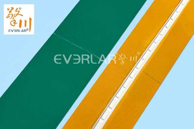 黃綠片基帶加導(dǎo)條耐磨防滑電子行業(yè)電子元件分揀機工業(yè)皮帶擎川定制