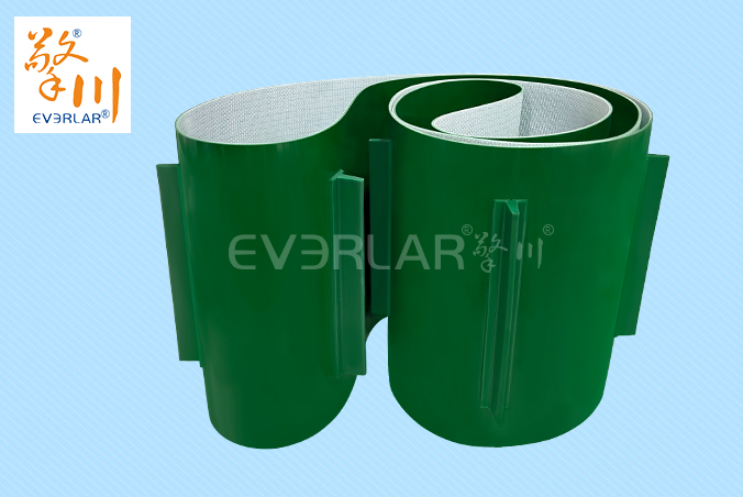 綠色PVC擋板輸送帶耐磨防滑食品分揀機(jī)設(shè)備傳送帶擎川定制