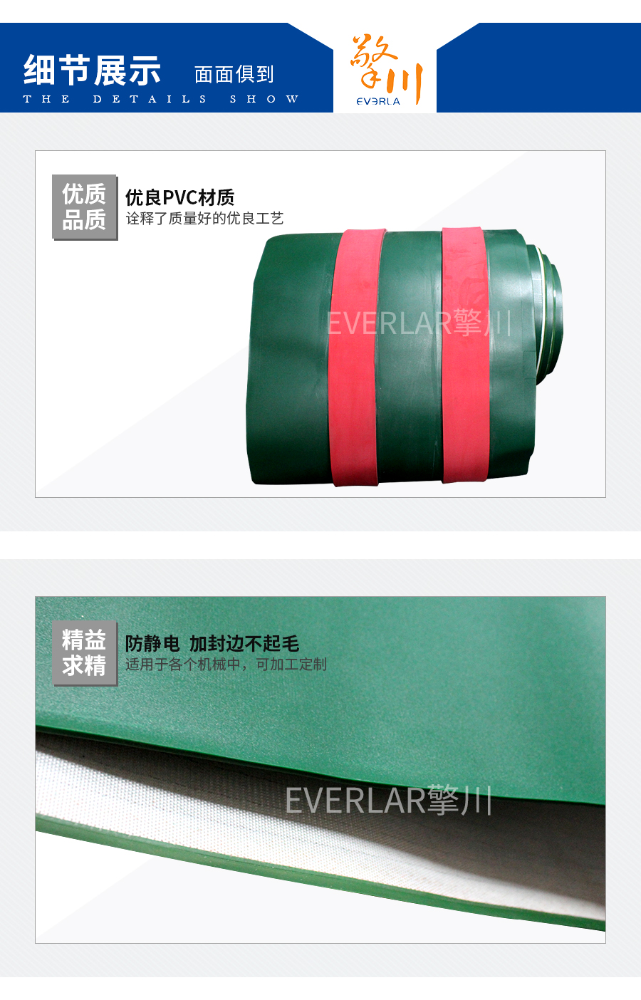 防靜電輸送帶加導條 防靜電輸送帶加導條